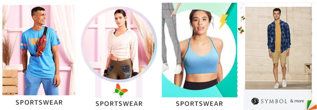 Amazon's activewear section